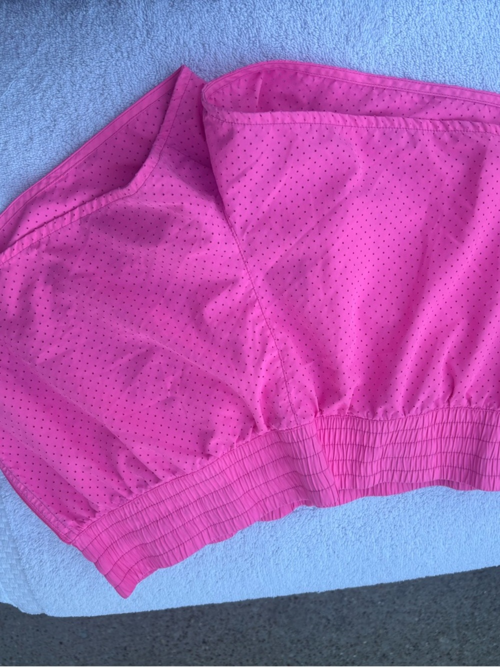 Lorna Jane Hot Pink Activewear Top with Shirred Waistband